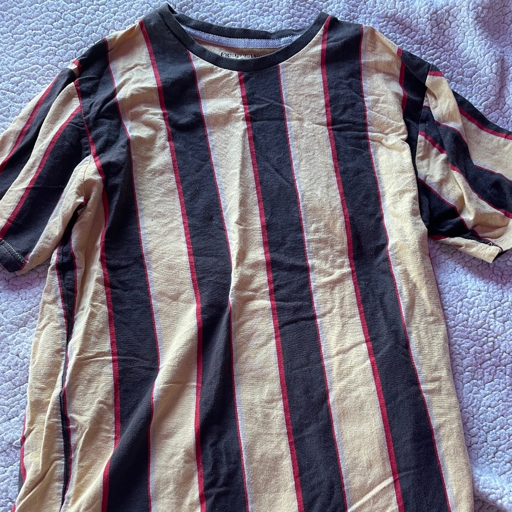 Free Planet Striped Short Sleeve T-Shirt